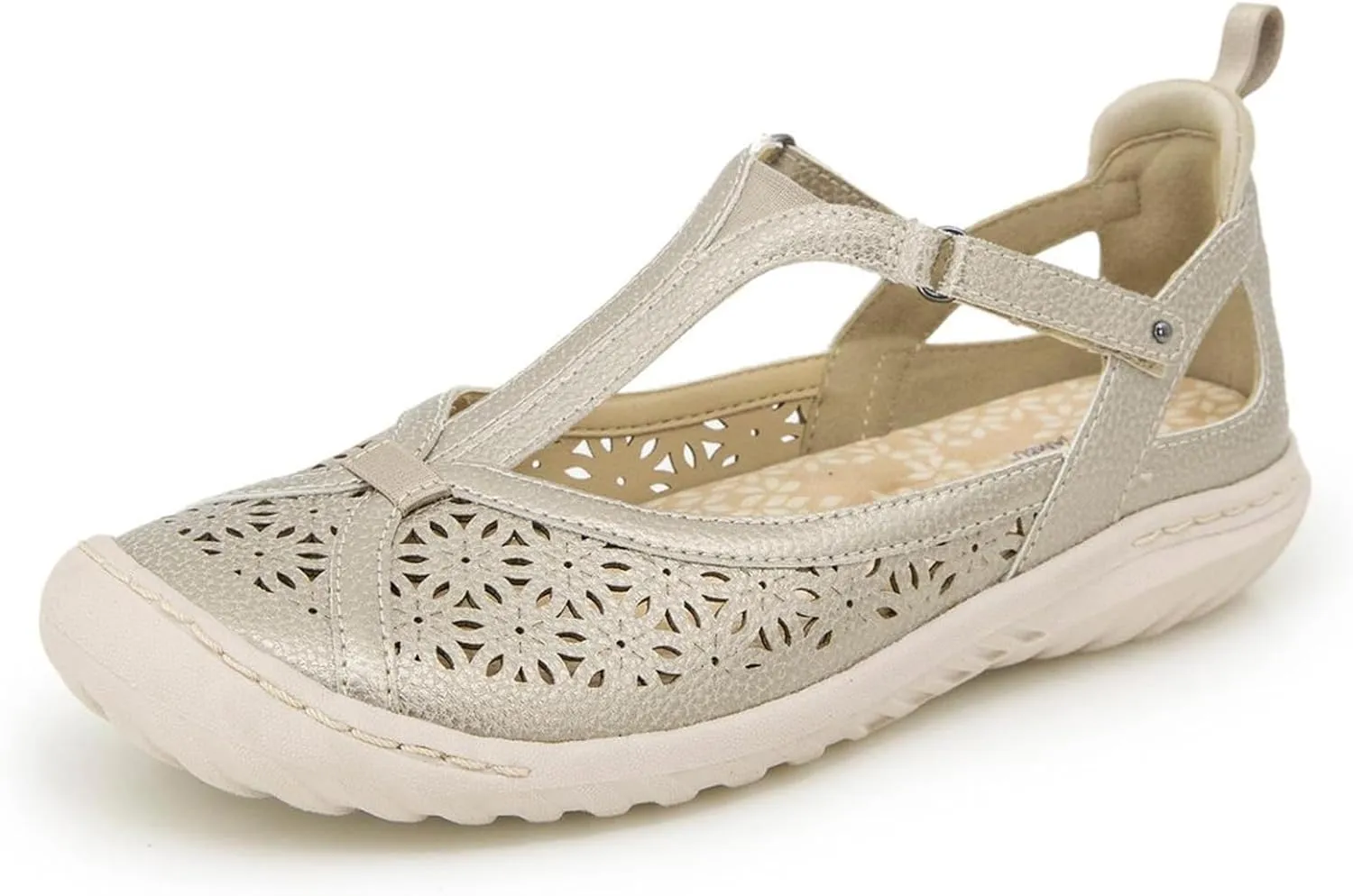 Jambu Women's Daffodil Comfort Casual Classic Mary Jane T-Strap Flats Fashion Shoes