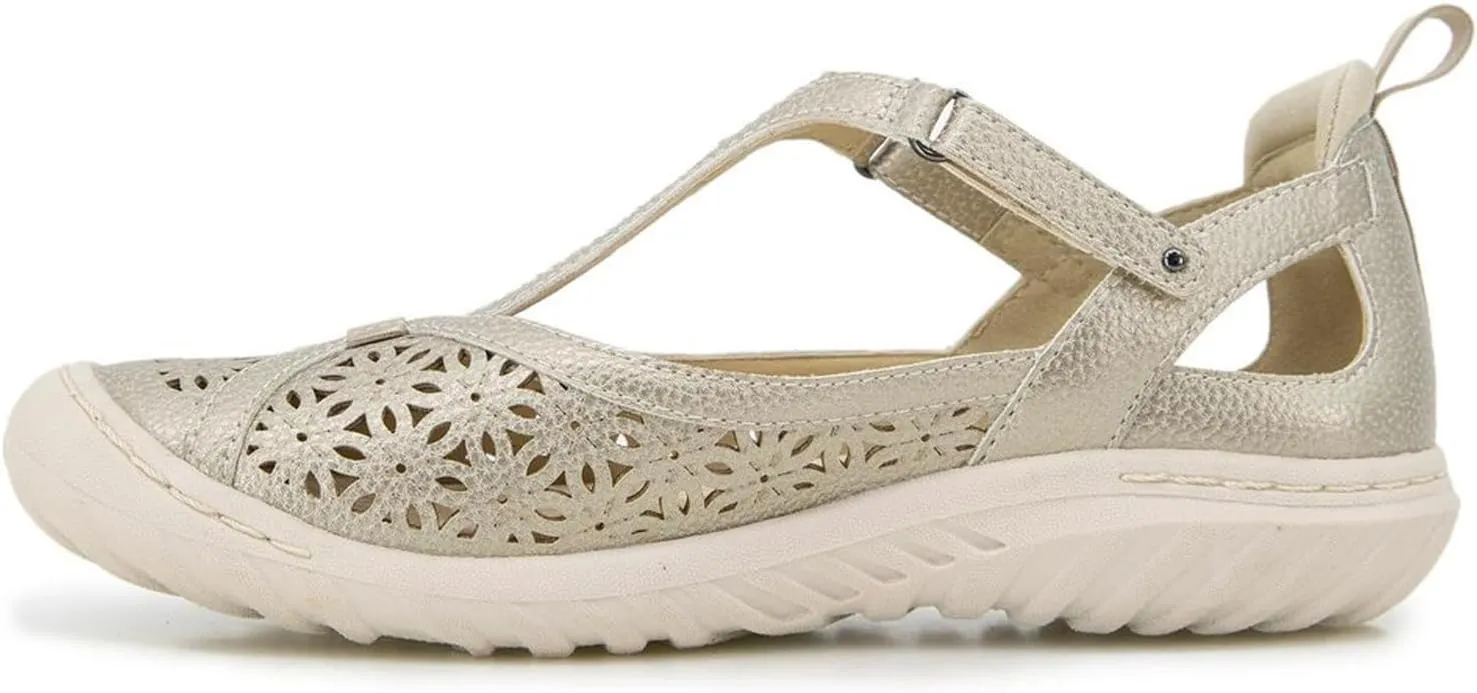Jambu Women's Daffodil Comfort Casual Classic Mary Jane T-Strap Flats Fashion Shoes