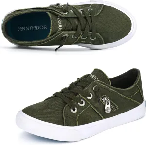 JENN ARDOR Women’s Fashion Sneakers Slip On Shoes Women Sneakers Canvas Shoes Womens Tennis Comfortable Walking Flats for Womens Casual Shoes