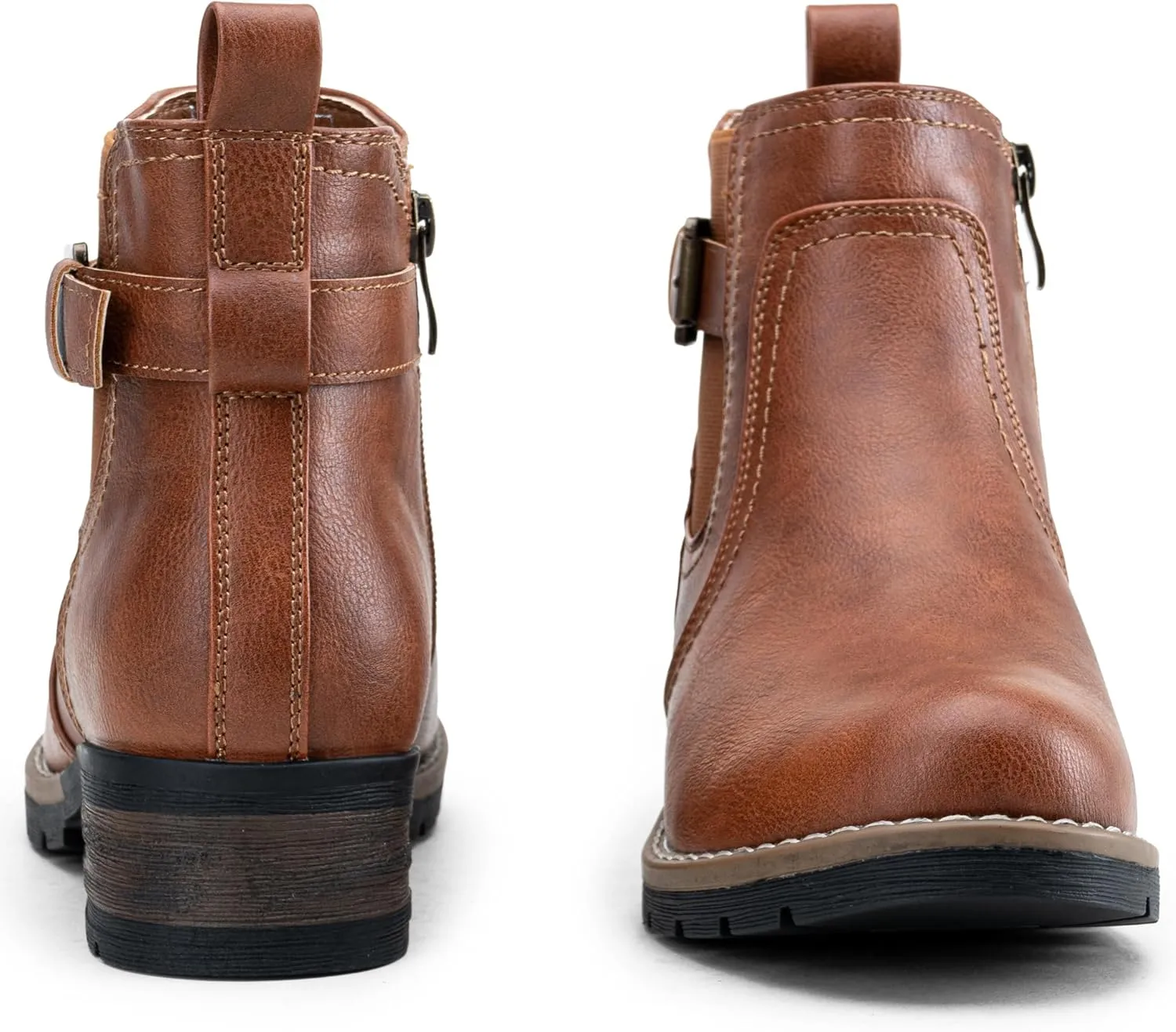 Jeossy Women's 9006 Ankle Boots Short Chelsea Booties for Women Low Heel with Zip