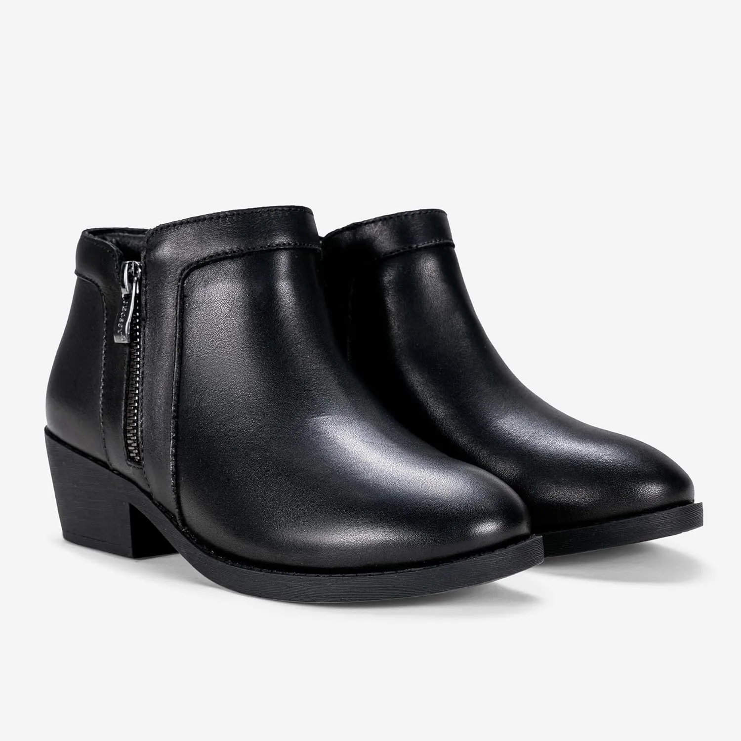 Jeossy Women's 9618 Classic Ankle Boots Slip on Chunky Heel Boots for Women