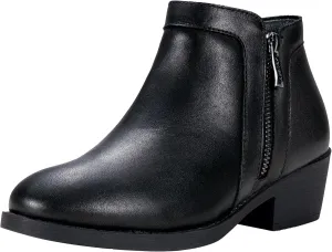 Jeossy Women's 9618 Classic Ankle Boots Slip on Chunky Heel Boots for Women