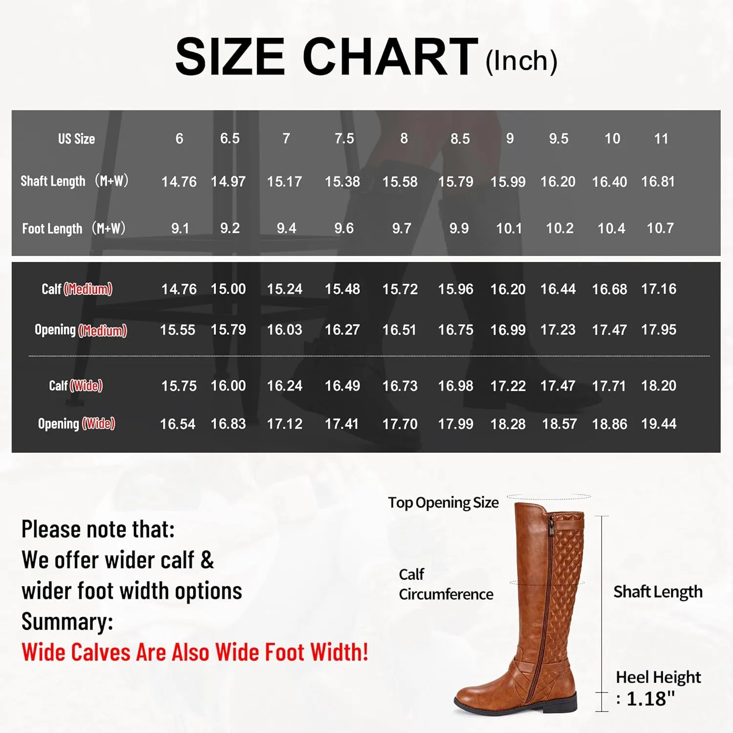 Jeossy Women's Knee High Riding Tall Boots, Comfortable with Metal Buckle and Zipper Boots with Wide Calf