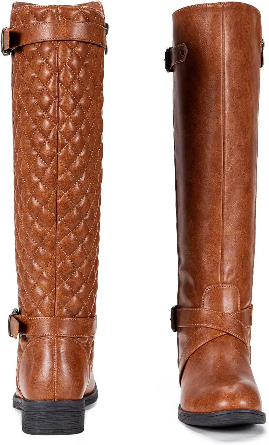 Jeossy Women's Knee High Riding Tall Boots, Comfortable with Metal Buckle and Zipper Boots with Wide Calf