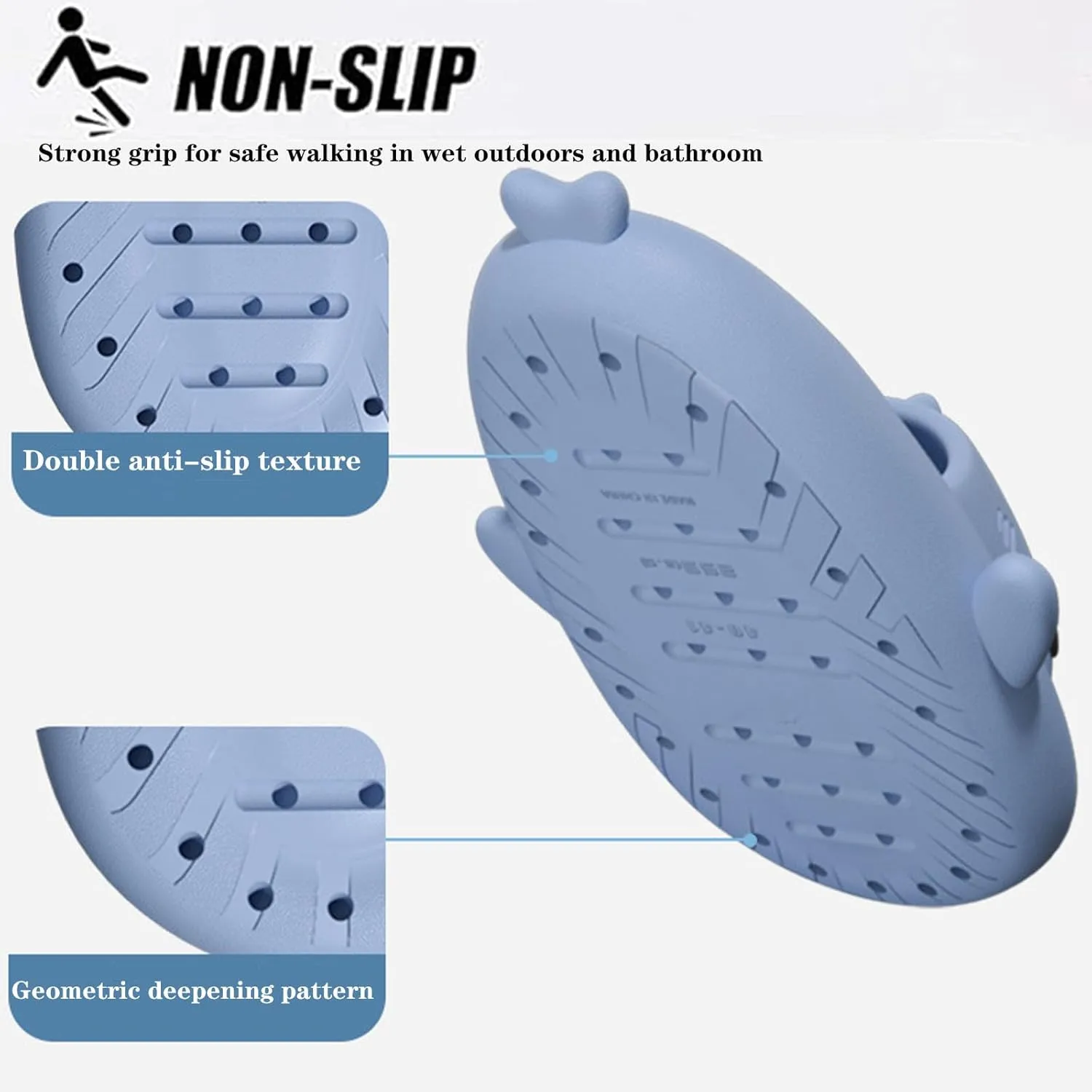Jfxgjuv Unisex Shark Slides, Sharky Chanclas, Cloudy Shark Slides for Men and Women, Soft Lightweight Anti-Slip Thick Sole House Sandals Shower Pool Beach Shoes