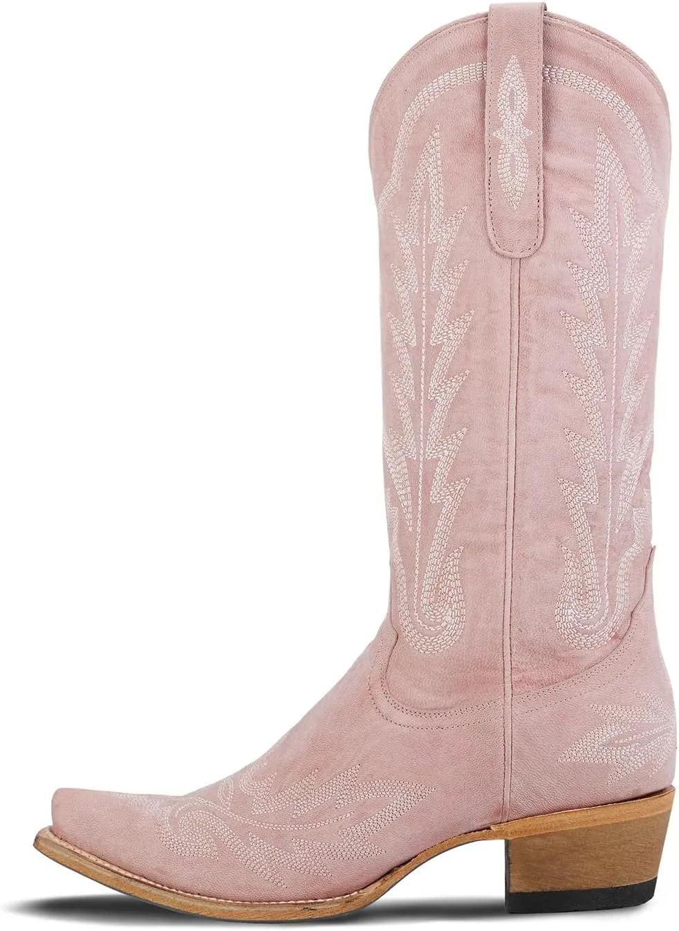 JORISTIMO Women's Cowboy with Embroidered Stitch,Knee High Boots, Classic Snip Toe Traditional Western Knee Bootie
