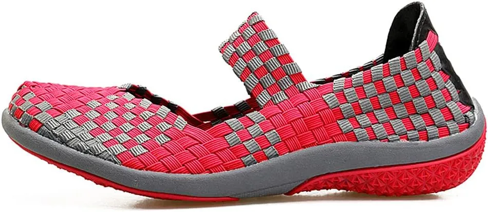 JOYVIP Womens Curly Type Ballet Flats Slip On Comfort Loafers Handmade Woven Shoes
