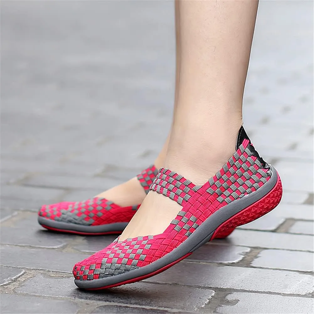 JOYVIP Womens Curly Type Ballet Flats Slip On Comfort Loafers Handmade Woven Shoes