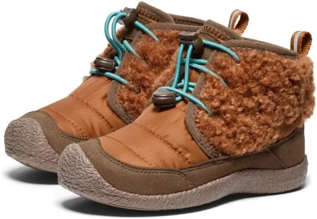 KEEN Howser 2 Quilted Mid Height Waterproof Comfy Durable Chukka Boots, Roasted Pecan/Dark Earth, 9 US Unisex Little Kid