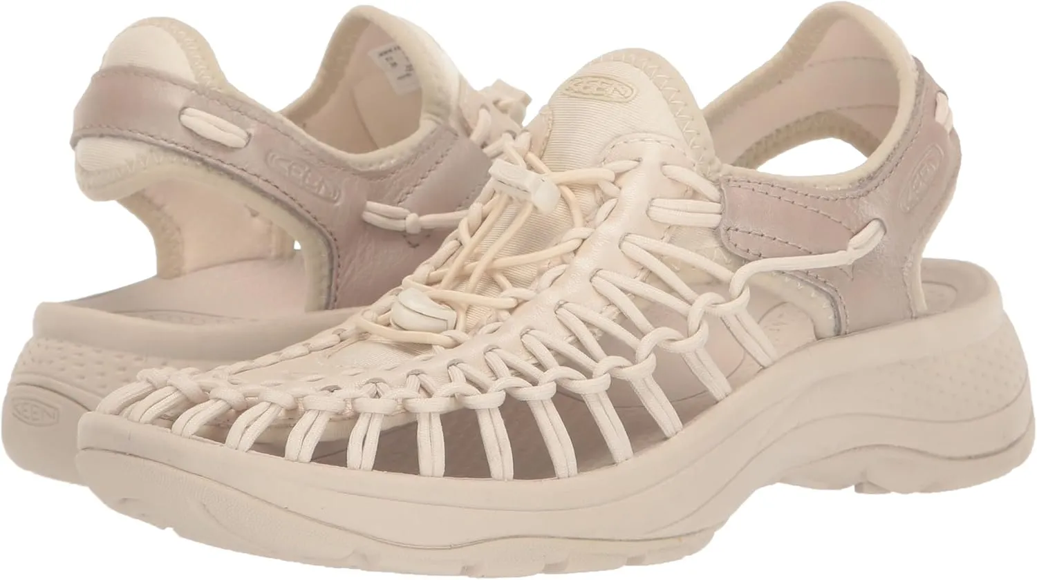 KEEN Women's Uneek Astoria Breathable Lifted Heel Two Cord Casual Water Sandals