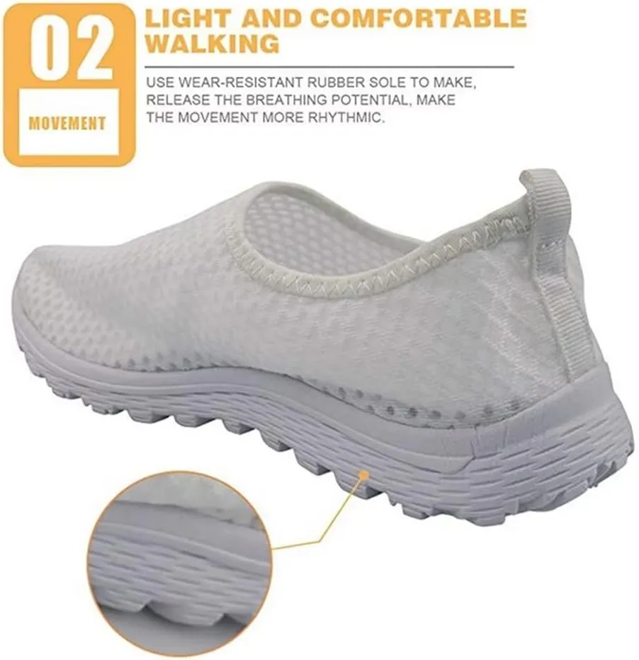 KEIAHUAN Trendy Running Shoes for Women Sneakers, Casual Lightweight Training Shoes Non-Slip Athletic Tennis Shoes