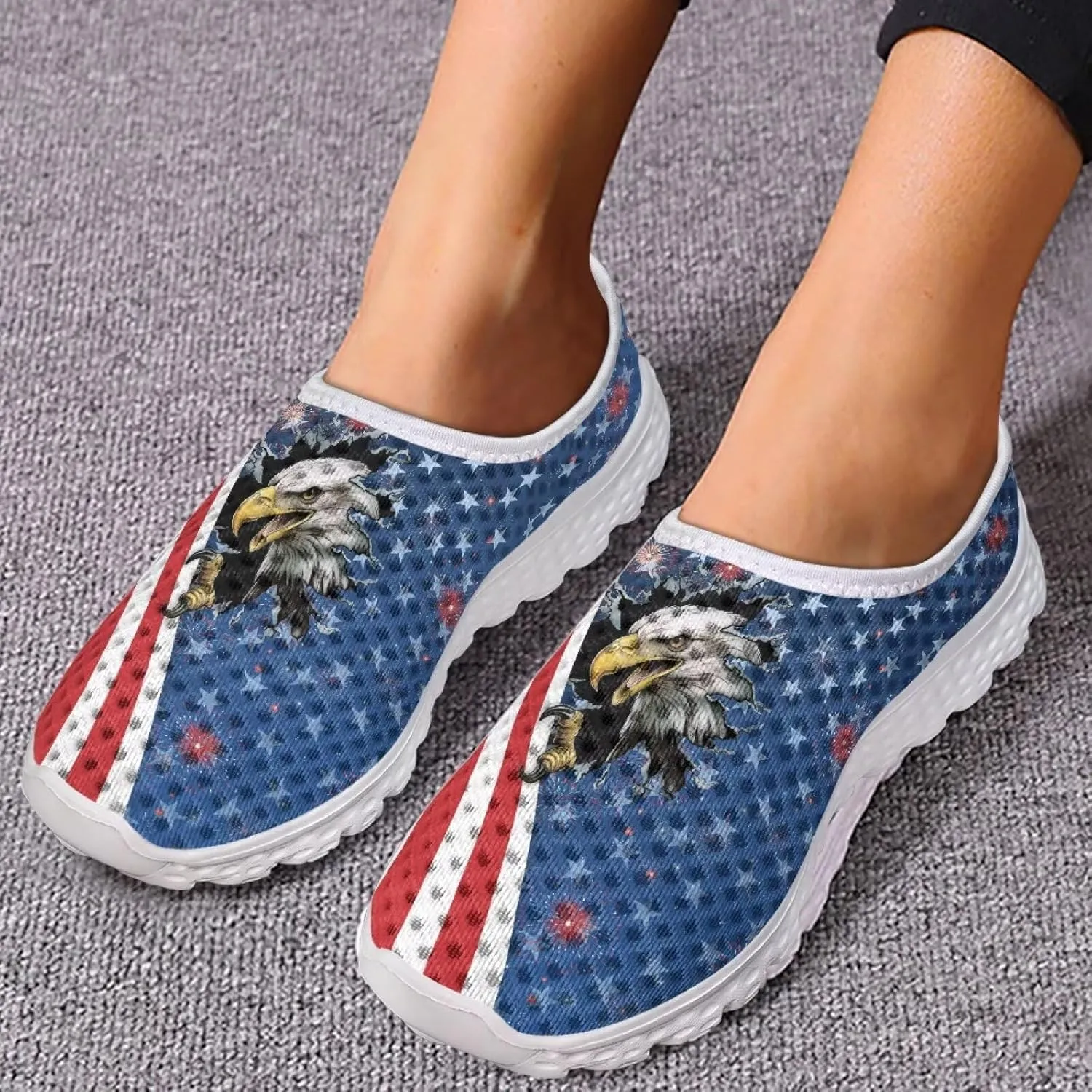 KEIAHUAN Trendy Running Shoes for Women Sneakers, Casual Lightweight Training Shoes Non-Slip Athletic Tennis Shoes
