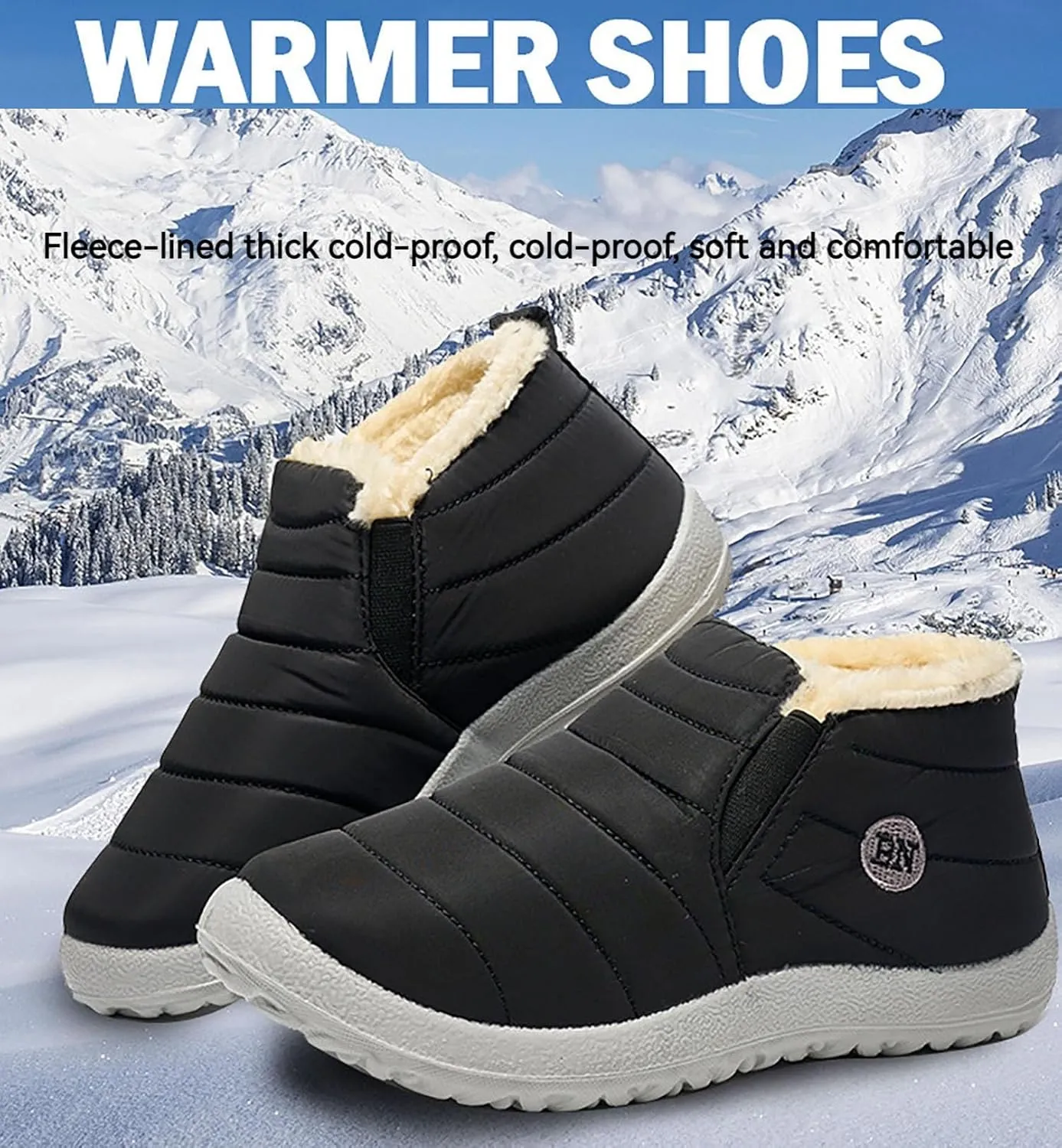 kuker Indicativey Snow Boots, Womens Winter Waterproof Thermal Boots, Indicativey Boots Outdoor Waterproof Snow Anti-Slip