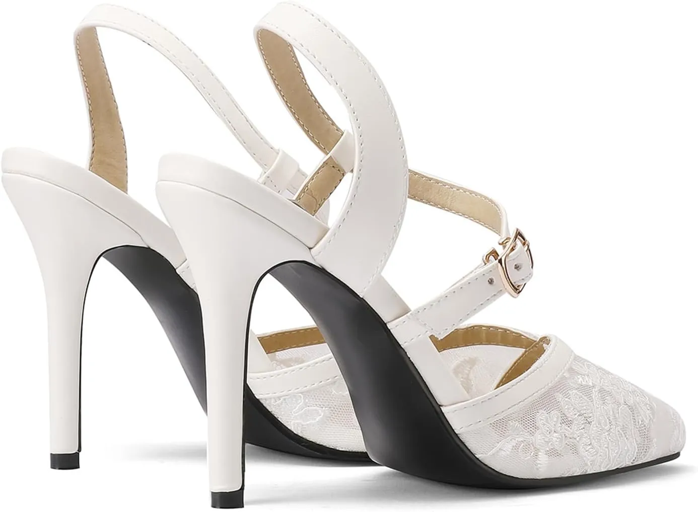 Lace Mesh Air Stiletto High Heels Sandals for Women