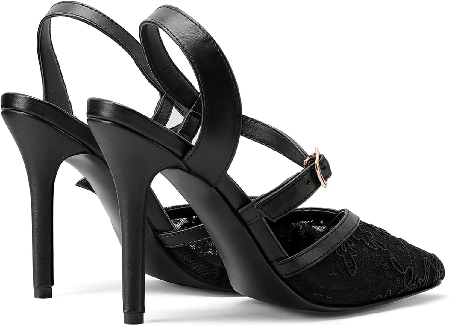 Lace Mesh Air Stiletto High Heels Sandals for Women