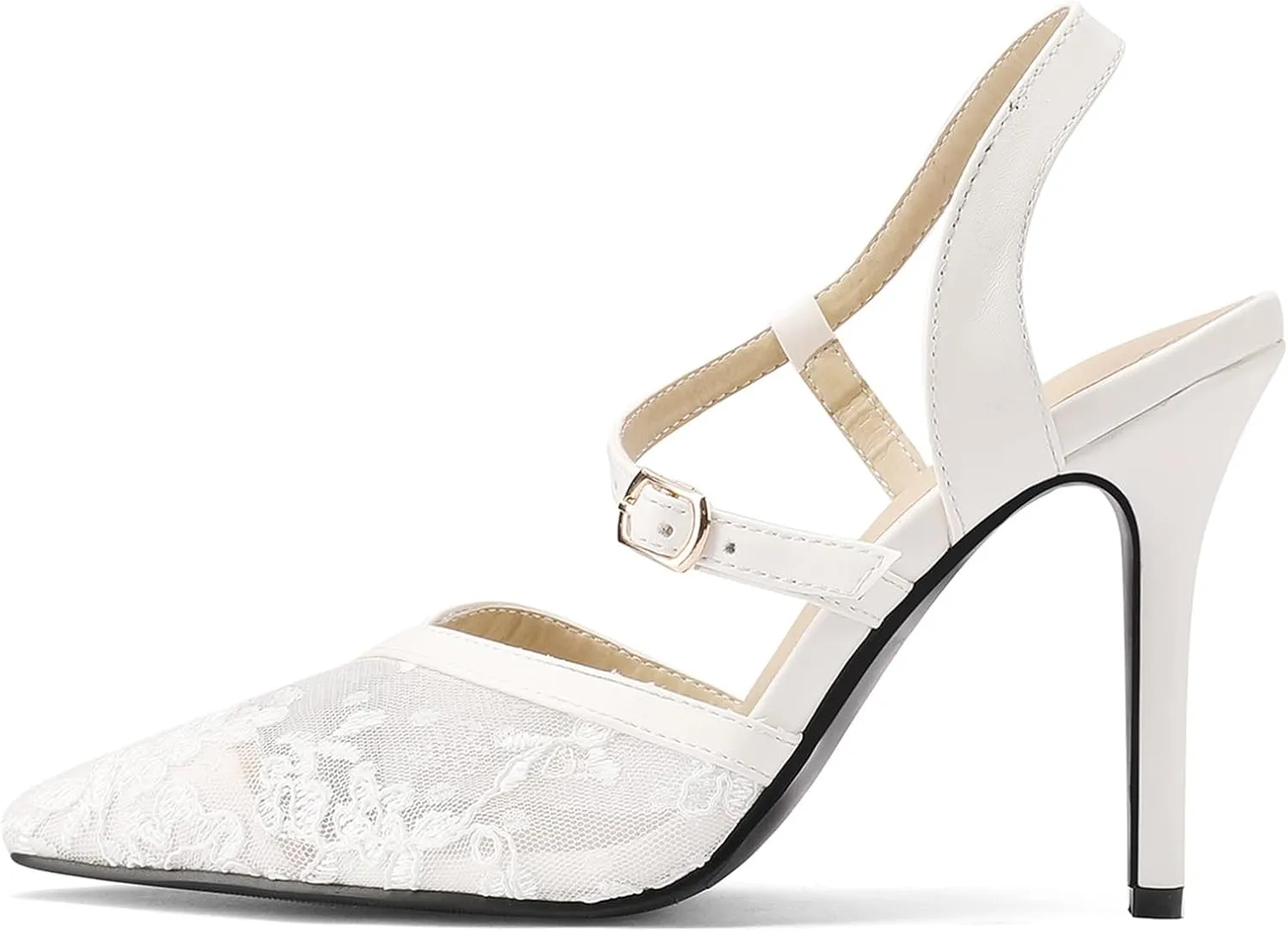 Lace Mesh Air Stiletto High Heels Sandals for Women