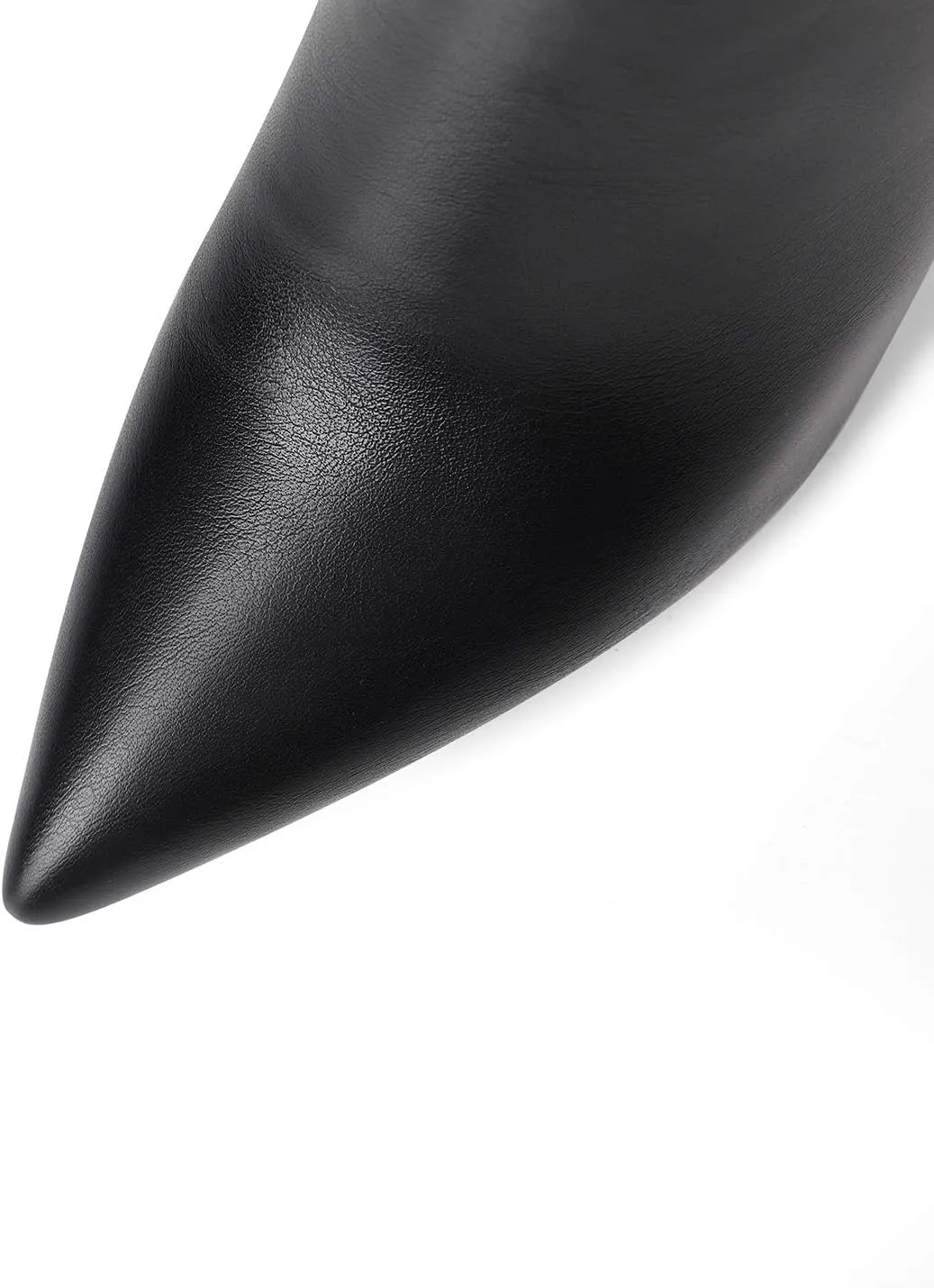 LEHOOR Women Knee High Chunky Heel Boots Pointed Closed Toe Side Zipper High Heeled Dress Shoes Sexy Trendy for Ladies 4-11 M US