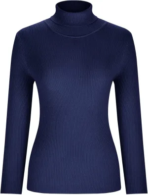 Lightweight Fitted Sweaters for Women Long Sleeve Turtleneck Ribbed Knit Pullover Sweater Casual Basic Tee Tops