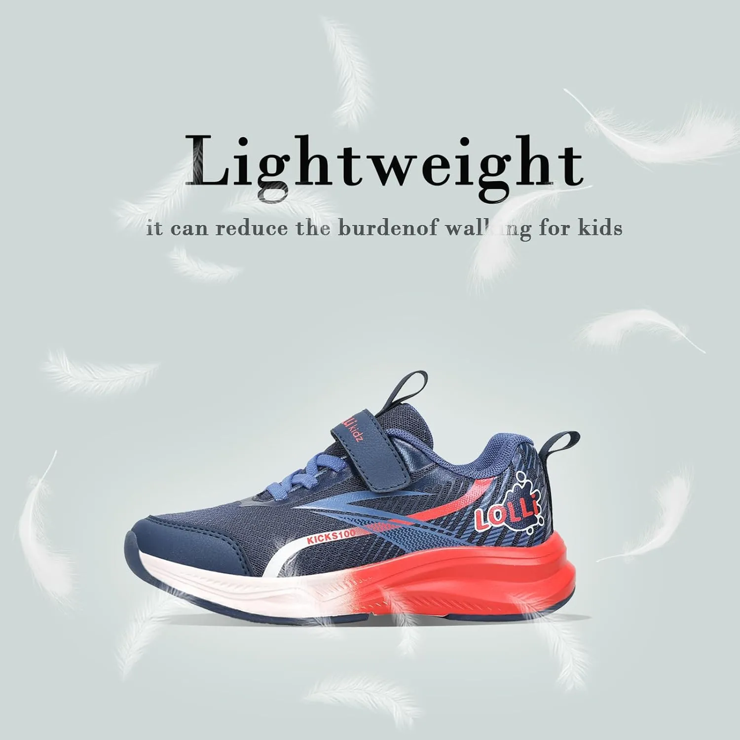 LOLLi kidz Boys Girls Shoes Kids Sneakers Athletic Tennis Shoes Lightweight Breathable Running Shoes