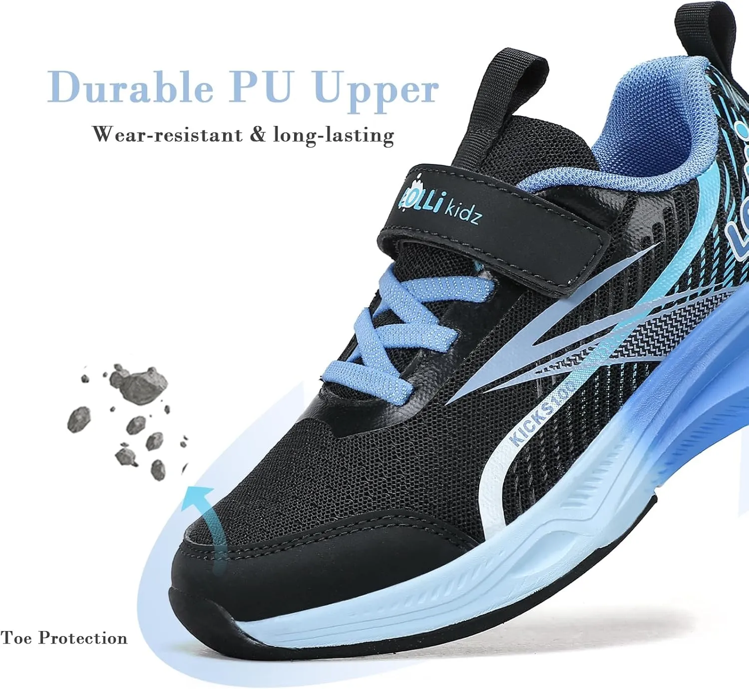 LOLLi kidz Boys Girls Shoes Kids Sneakers Athletic Tennis Shoes Lightweight Breathable Running Shoes