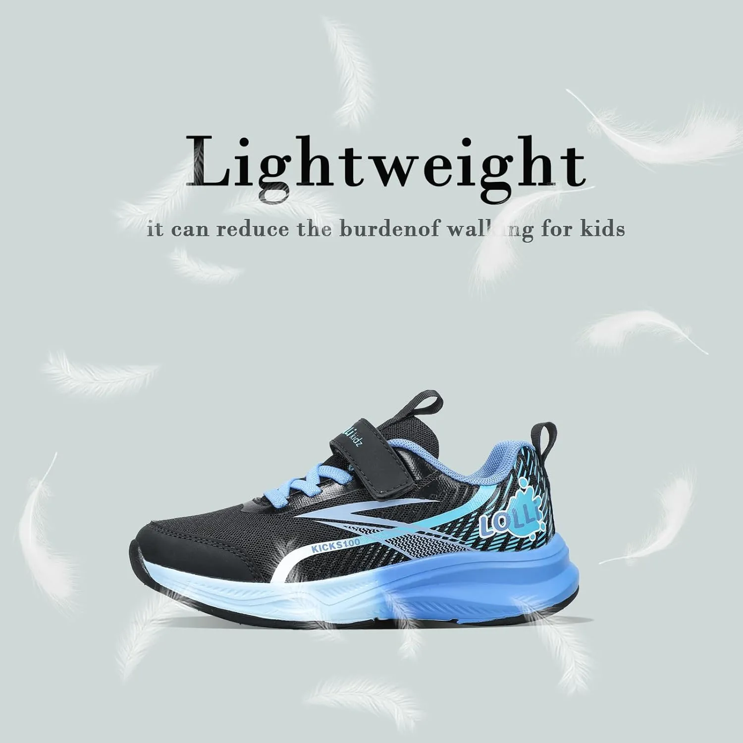 LOLLi kidz Boys Girls Shoes Kids Sneakers Athletic Tennis Shoes Lightweight Breathable Running Shoes