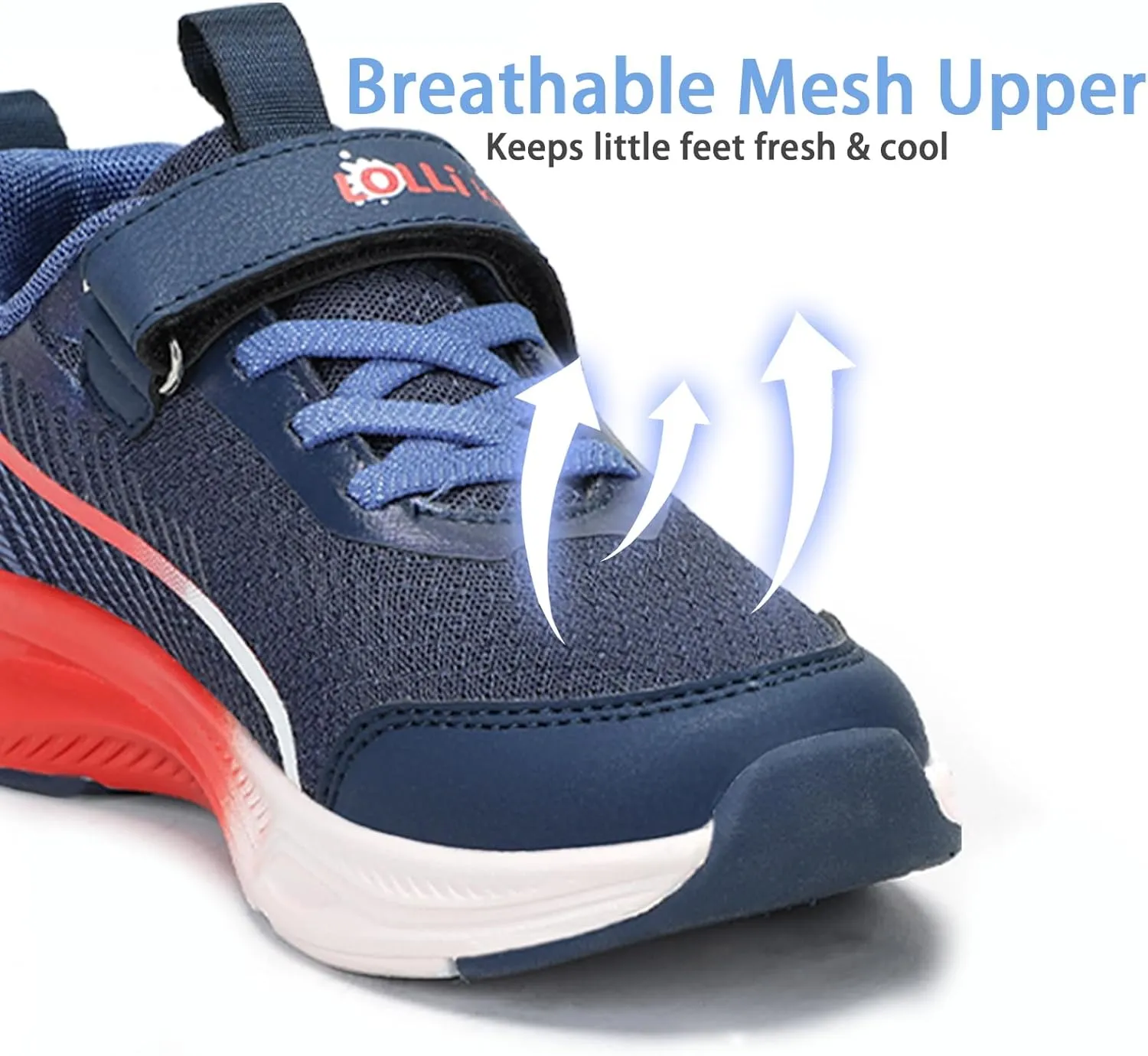 LOLLi kidz Boys Girls Shoes Kids Sneakers Athletic Tennis Shoes Lightweight Breathable Running Shoes