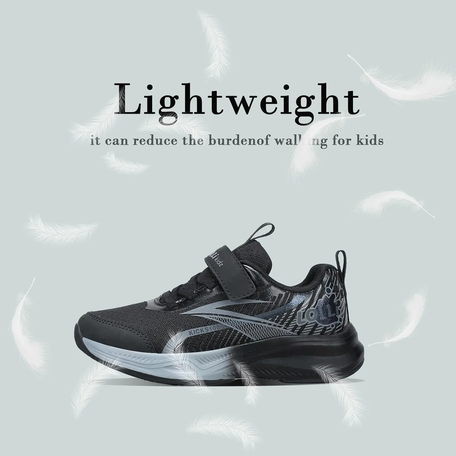 LOLLi kidz Boys Girls Shoes Kids Sneakers Athletic Tennis Shoes Lightweight Breathable Running Shoes