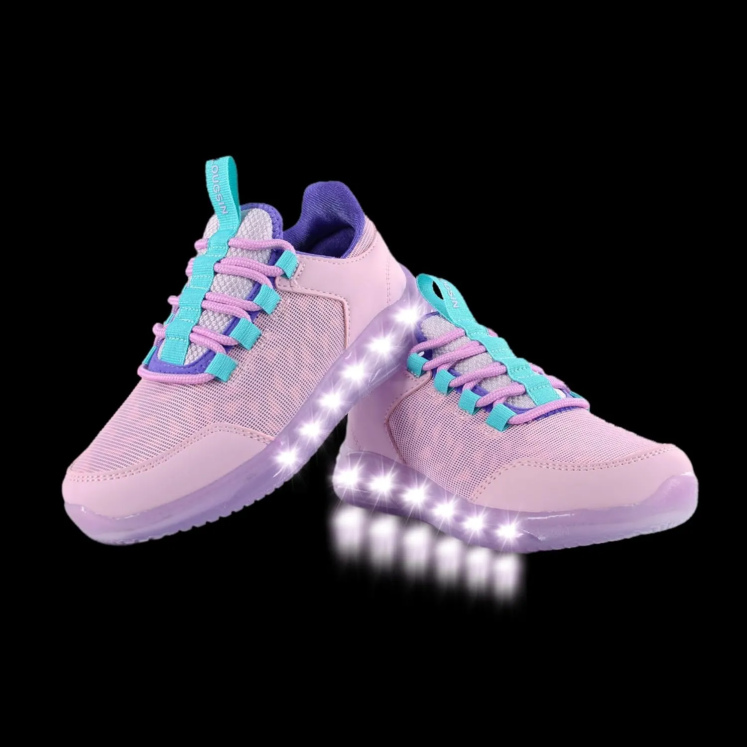 LOUGSIN Boys Girls Light Up Shoes Lightweight Mesh Breathable Adorable GlowDash LED Flashing Running Sneakers for Toddler and Little Kid