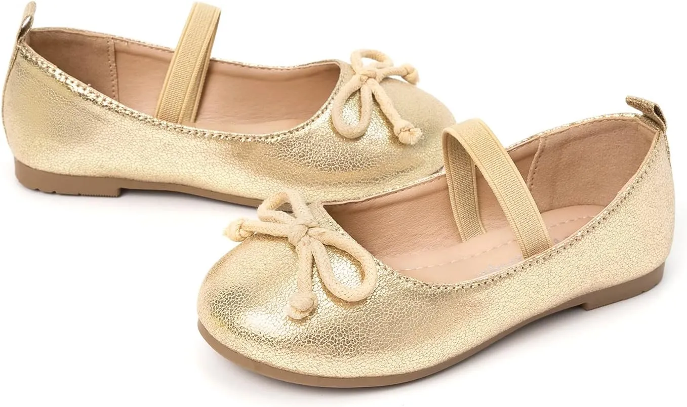 Luffymomo Girls Mary Jane Dress Shoes Party Princess Flats Strap Ballet Dance Shoes Toddler/Little Kid