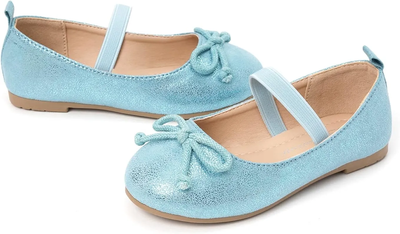 Luffymomo Girls Mary Jane Dress Shoes Party Princess Flats Strap Ballet Dance Shoes Toddler/Little Kid