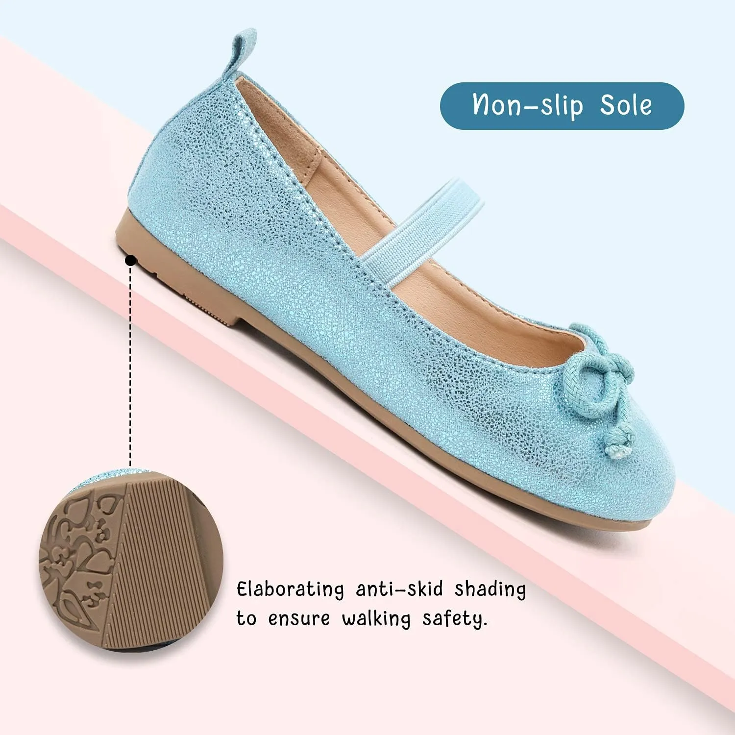Luffymomo Girls Mary Jane Dress Shoes Party Princess Flats Strap Ballet Dance Shoes Toddler/Little Kid