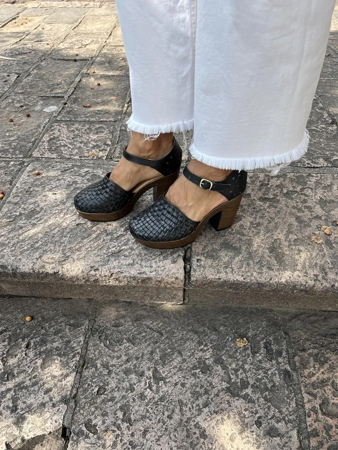 Macarena Collection Women's Flatform Wedge Casual Sandal Huarache Colorful Leather Mexican Style 4237