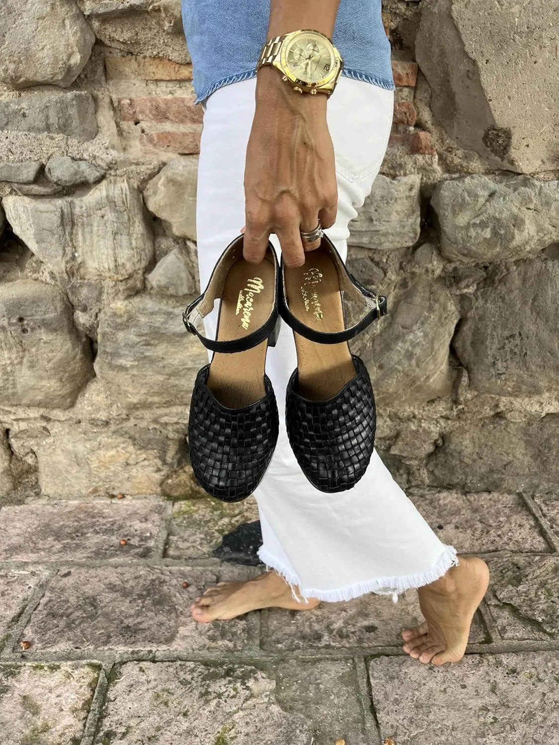 Macarena Collection Women's Flatform Wedge Casual Sandal Huarache Colorful Leather Mexican Style 4237