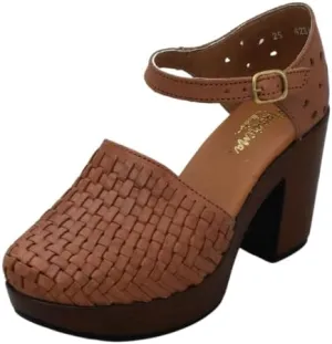 Macarena Collection Women's Flatform Wedge Casual Sandal Huarache Colorful Leather Mexican Style 4237