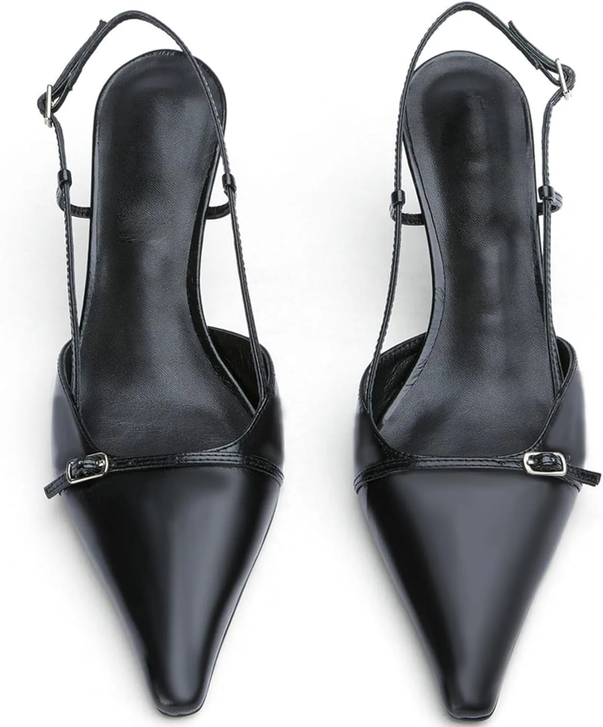 MAVMAX Slingback Heels for Women Bow Pointed Close Toe Stilettos High Kitten Heels Pumps Dress Party Heeled Sandals