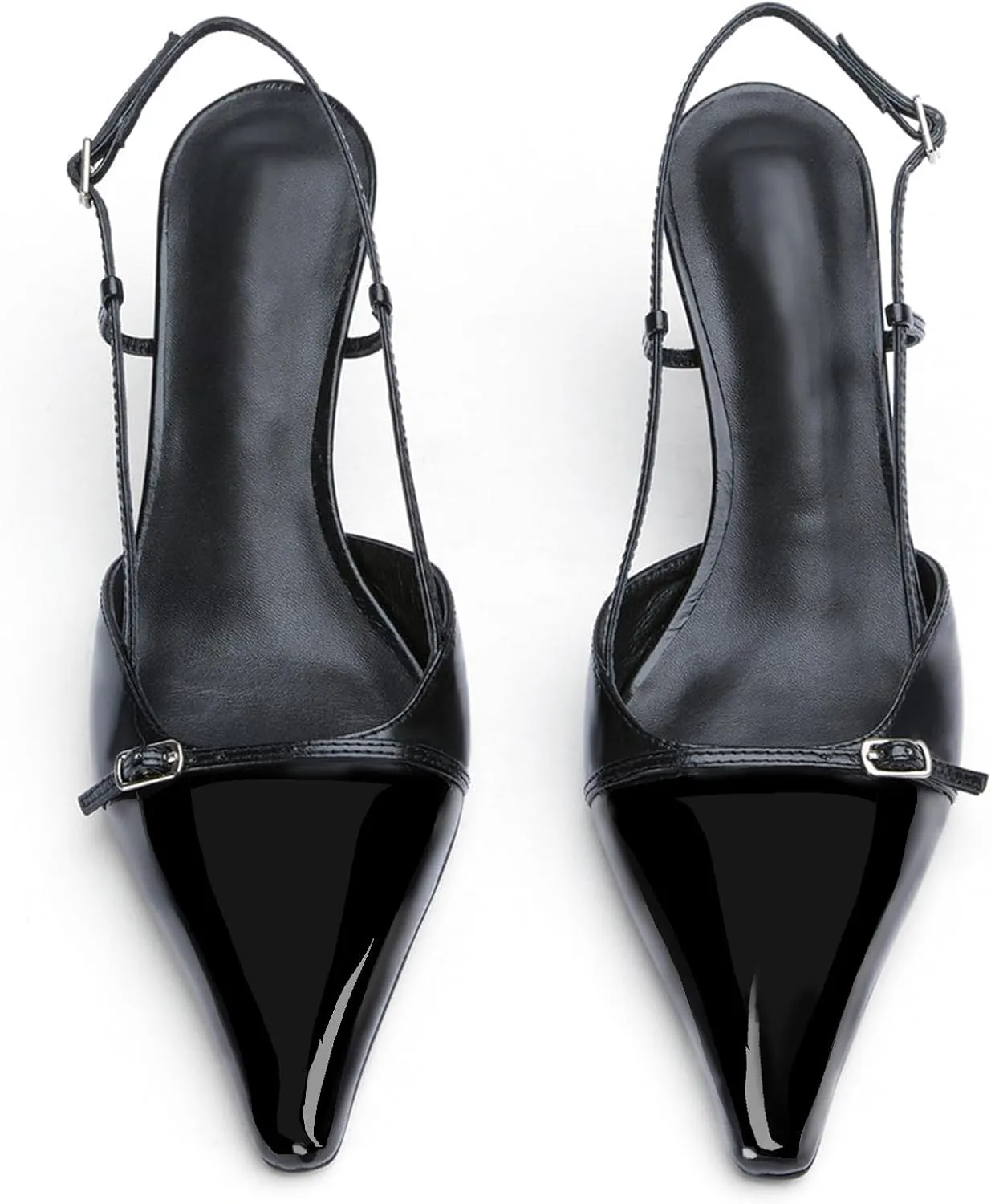 MAVMAX Slingback Heels for Women Kitten Heels with Bow Pointed Close Toe Pumps Dress Party Heeled Sexy Wedding Shoes