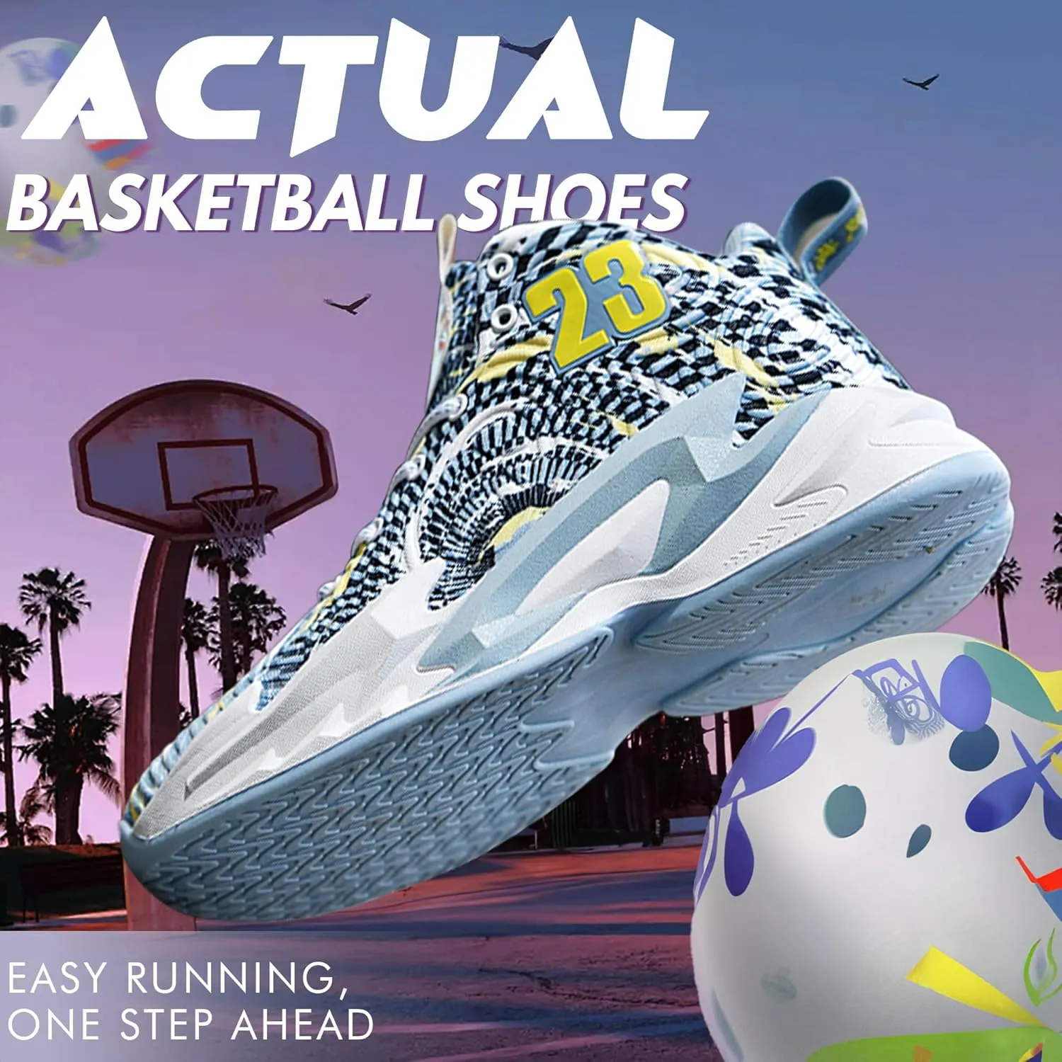 Men Basketball Shose Breathable Men Non Slip Outdoor Fashion Sneakers