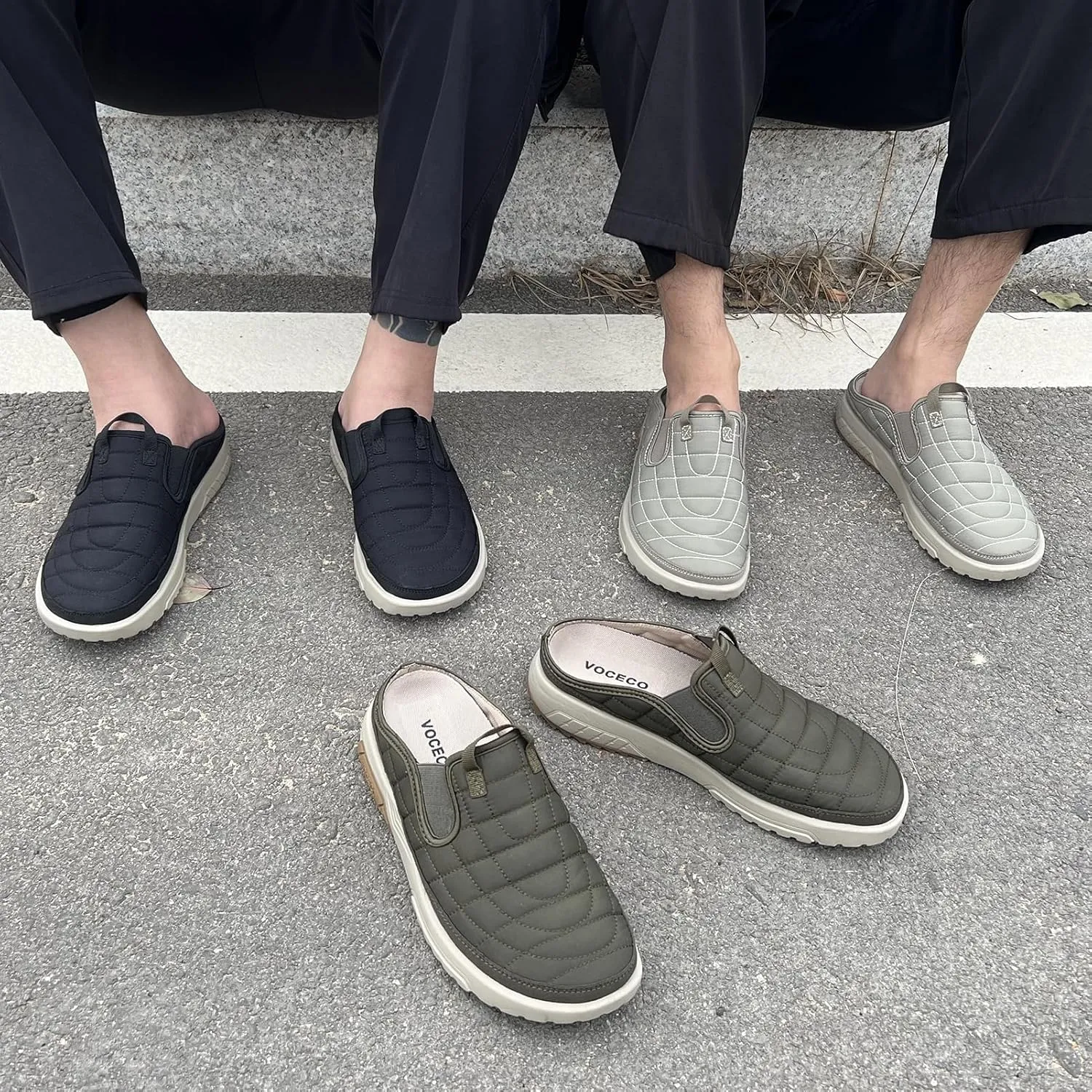 Men's Arch Support Slippers Orthopedic Plantar Fasciitis Relief Slip-On Indoor Outdoor Camping Walking Loafers Casual House Shoes