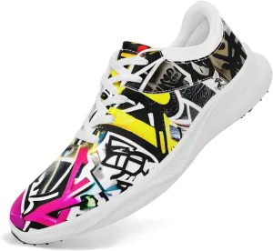 Men's Artistic Spikeless Golf Shoes Waterproof Air-Outer Anti-Slip Sport Shoes Street Style Comfortable Golf Sneakers for Women