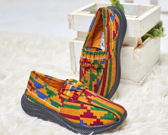 Men's | Asafo Kente Print Shoe with Arch Support