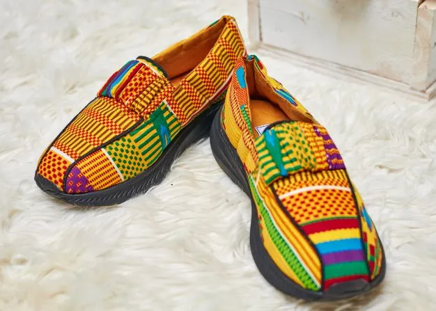 Men's | Asafo Kente Print Shoe with Arch Support