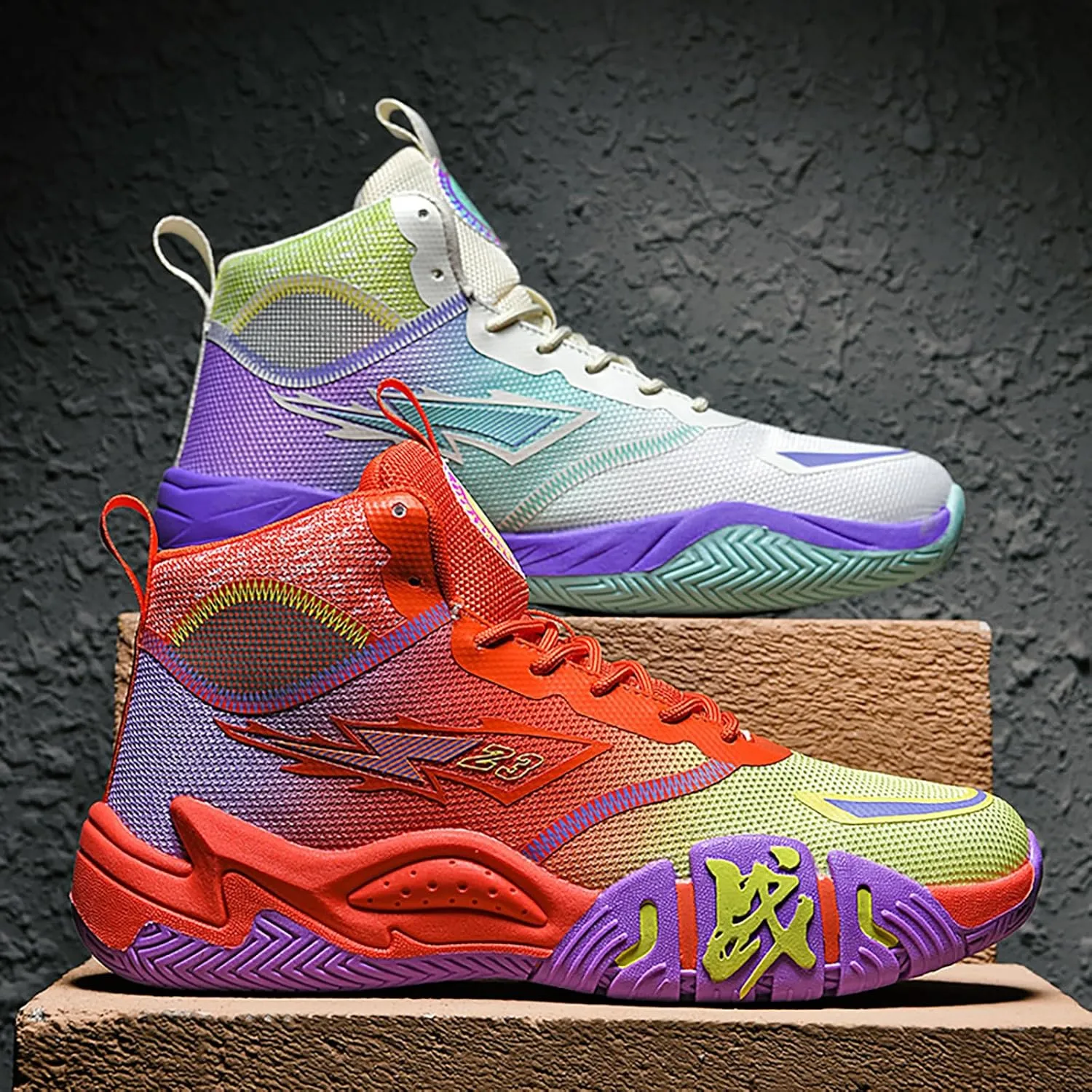 Mens Basketball Shoes Womens High Top Breathable Sneakers Fashion Non Slip Outdoor Sport Shoes Volleyball Shoes