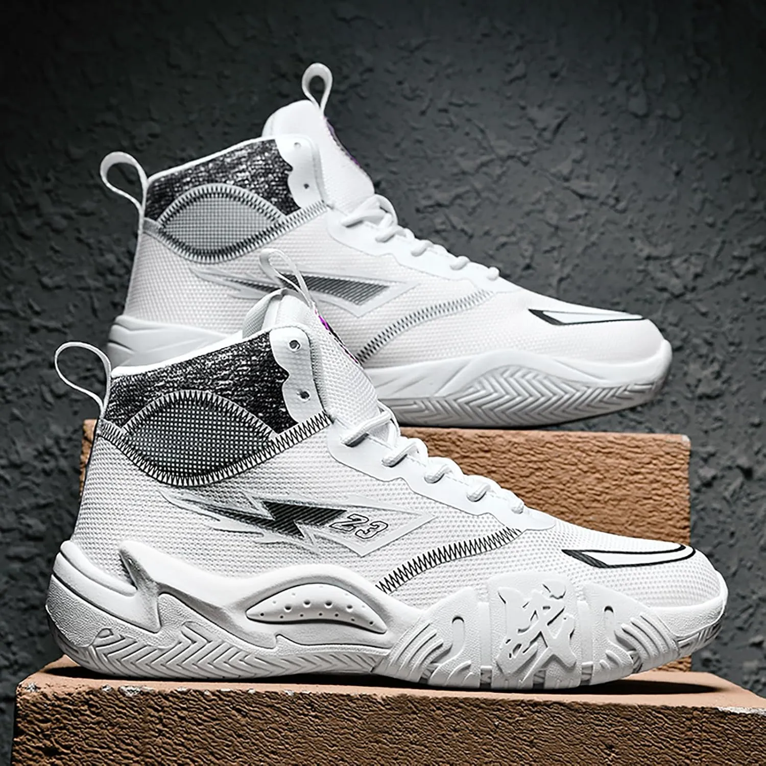 Mens Basketball Shoes Womens High Top Breathable Sneakers Fashion Non Slip Outdoor Sport Shoes Volleyball Shoes