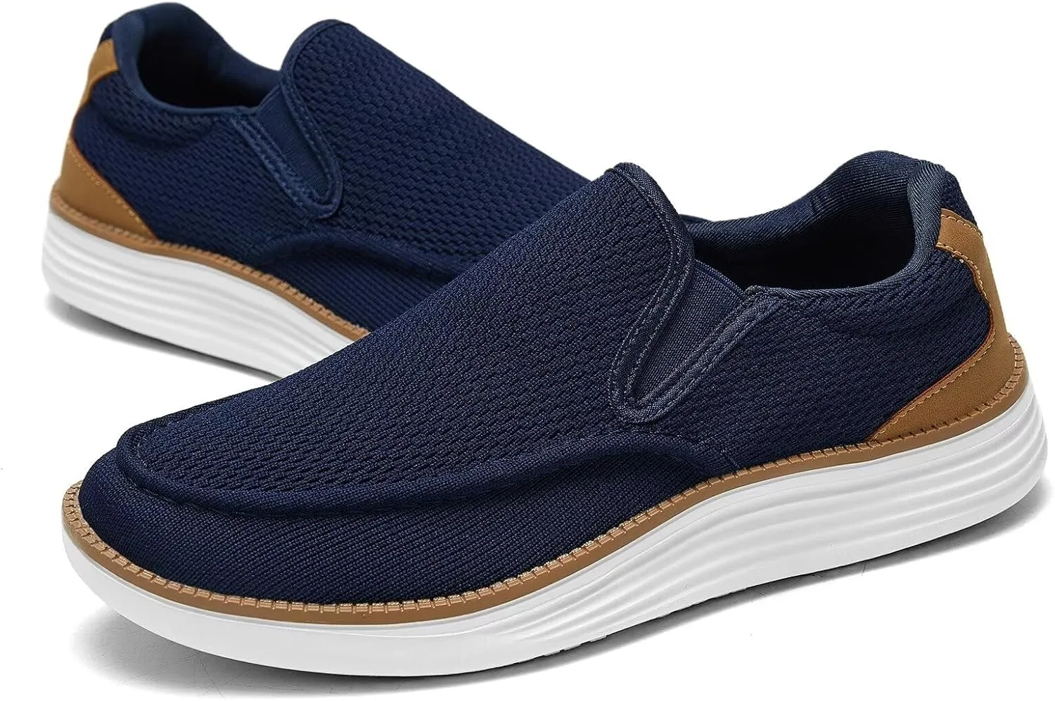 Mens Boat Shoes Casual Loafers Slip On Walking Dress Sneakers Mesh Business Oxfords Work Lightweight Soft Sole