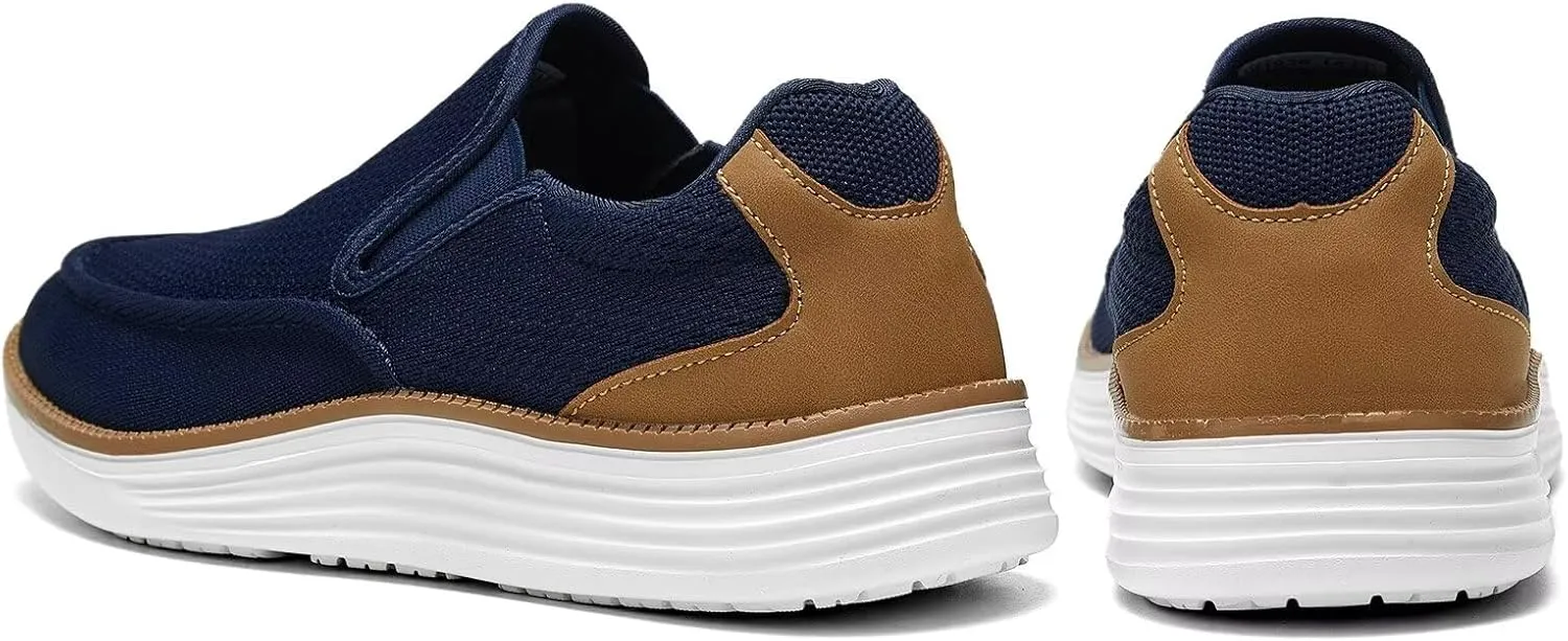 Mens Boat Shoes Casual Loafers Slip On Walking Dress Sneakers Mesh Business Oxfords Work Lightweight Soft Sole
