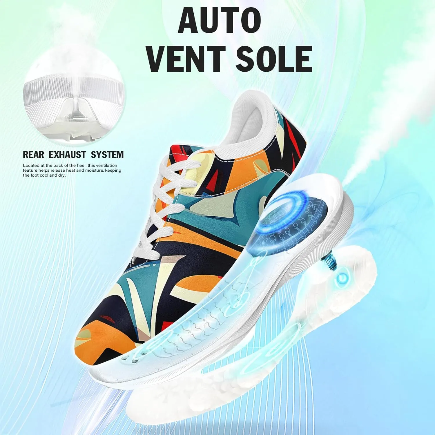 Men's Graffiti Spikeless Golf Shoes Waterproof Air-Outer Anti-Slip Sport Shoes Street Style Comfort Golf Sneakers for Women