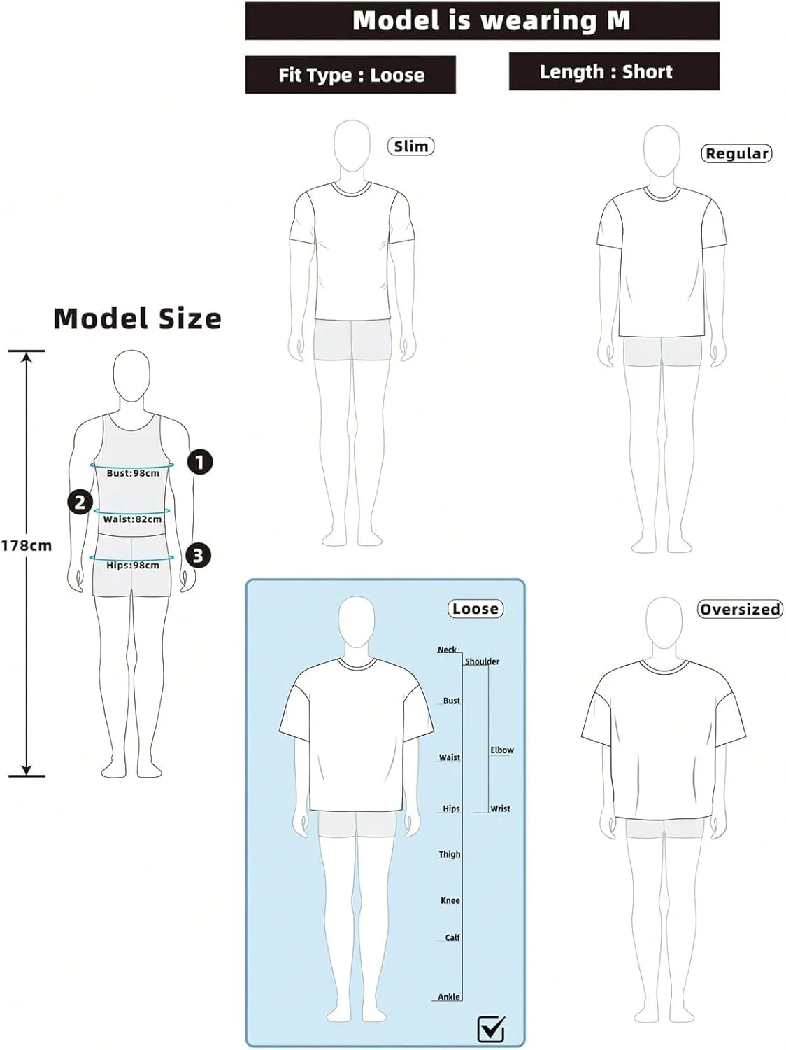 Men's Graphic T Shirt Short Sleeve Crew Neck Loose Tee Tops Trendy Streetwear