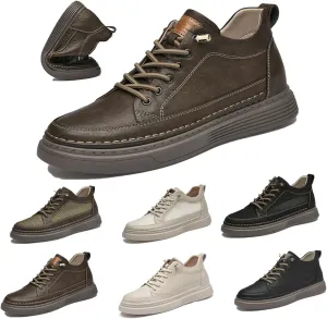 Men's Invisible Height Increasing Elevator Shoes 2.5 Inches Taller Height Casual Sneakers Comforts Leather Skeleton Shoes Lace Up Leather Oxford Dress Shoes