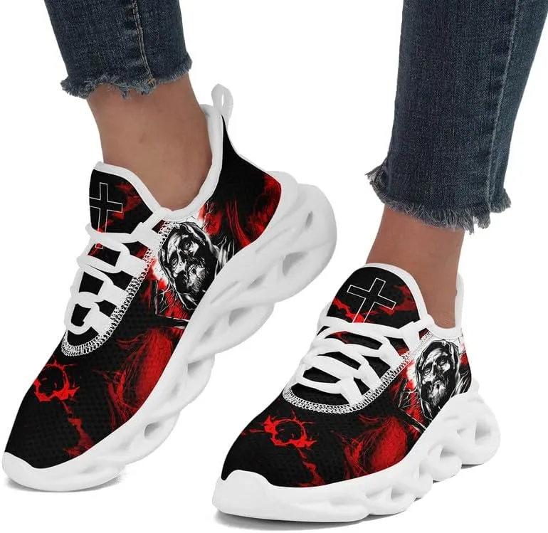 Mens Jesus Running Shoes Lightweight Casual Walking Sneakers Non Slip Gym Training Breathable Jogging Shoe for Women