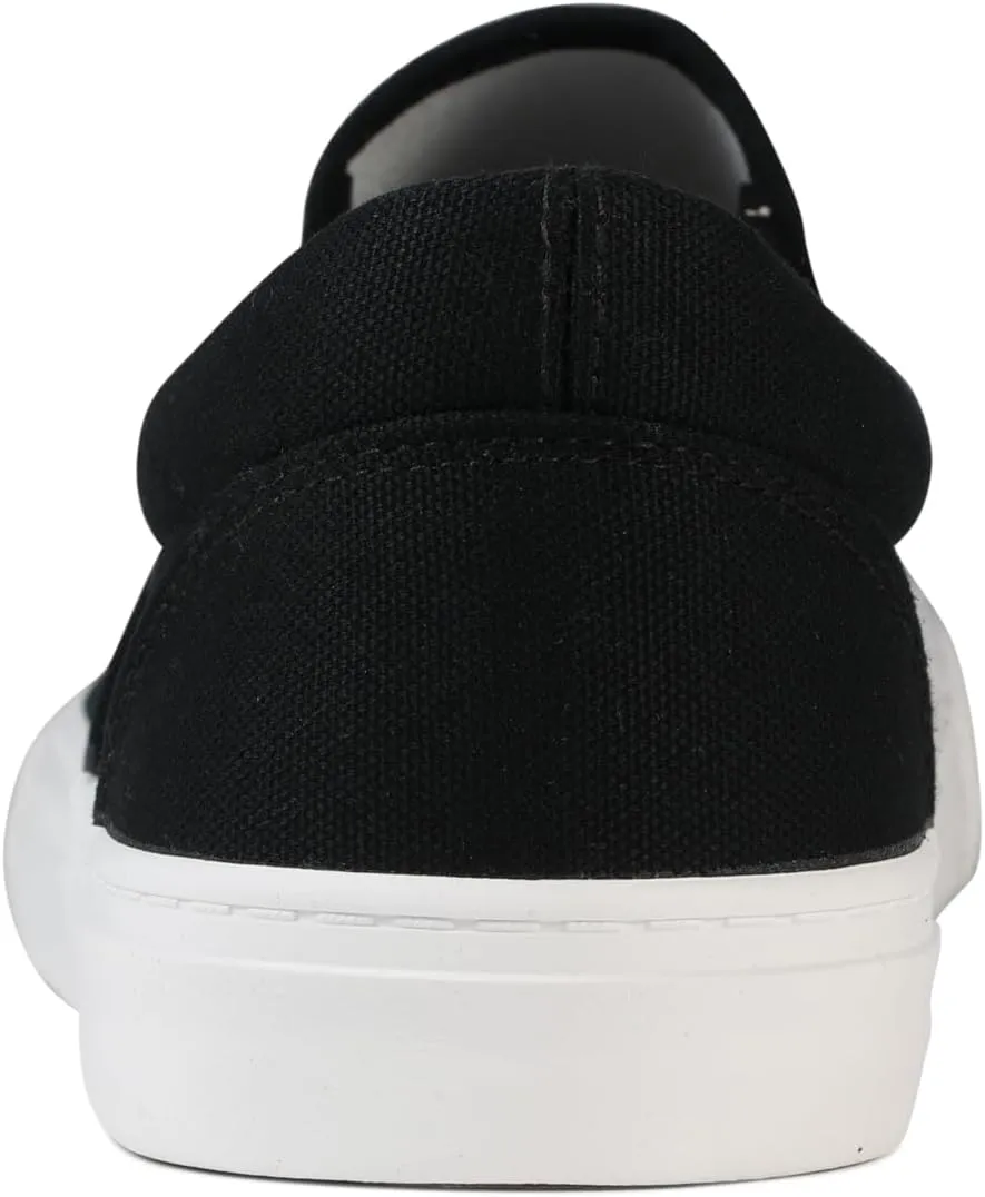 Men's Sneakers Classic Low Top Slip On Shoes Wide Canvas Skate Loafers Sneakers with Soft Insole Causal Dress Shoes for Men Comfortable Walking Shoes Slip on Sneakers for Men